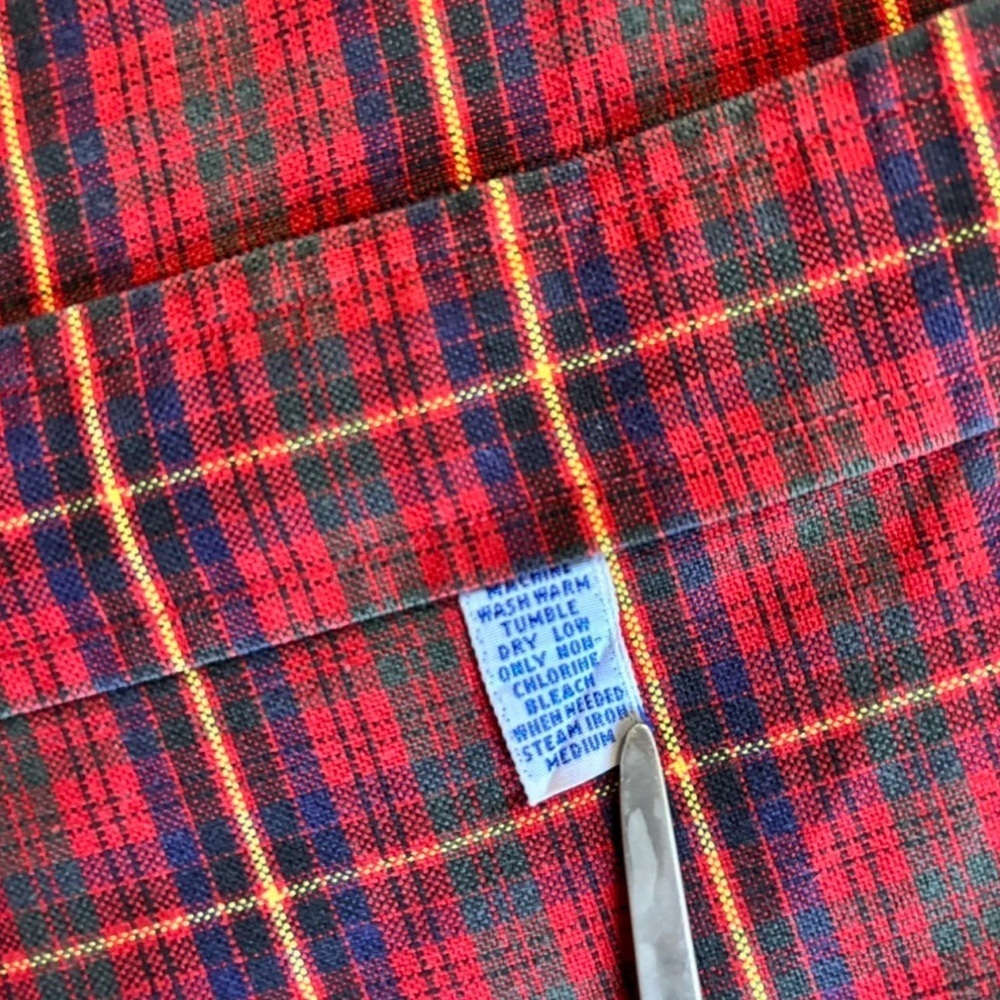 Ralph Lauren Button Down Shirt M Red Tartan Plaid Long Sleeve Cotton Classic Fit - Picture 4 of 4